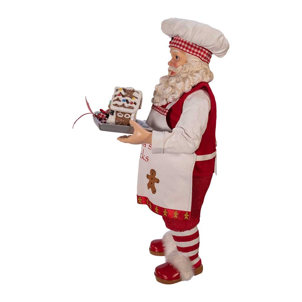 Kurt Adler 11-Inch Fabriché™ Gingerbread Chef Santa
